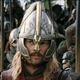 Karl Urban in Lord of the Rings: The Two Towers playing Rohan's Éomer in his helmet.